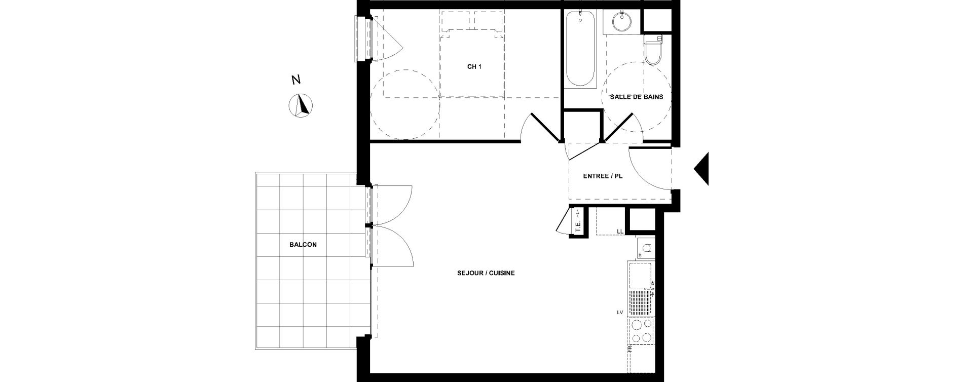 Appartement T2 de 47,45 m2 &agrave; Sallanches Centre