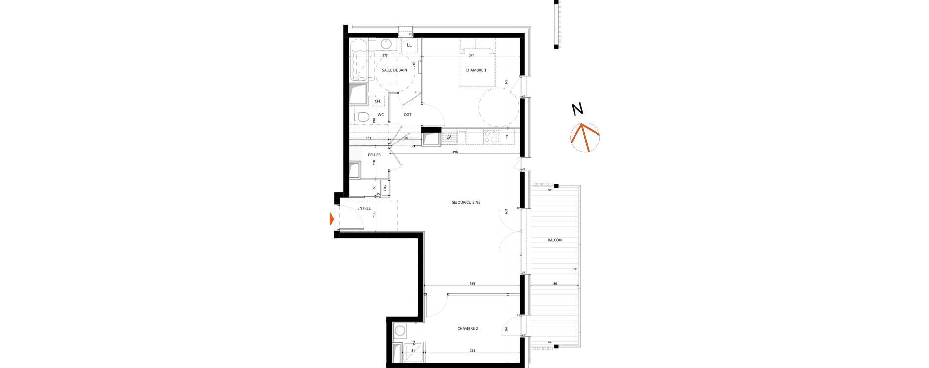 Appartement T3 de 65,80 m2 &agrave; Samo&euml;ns L'etelley