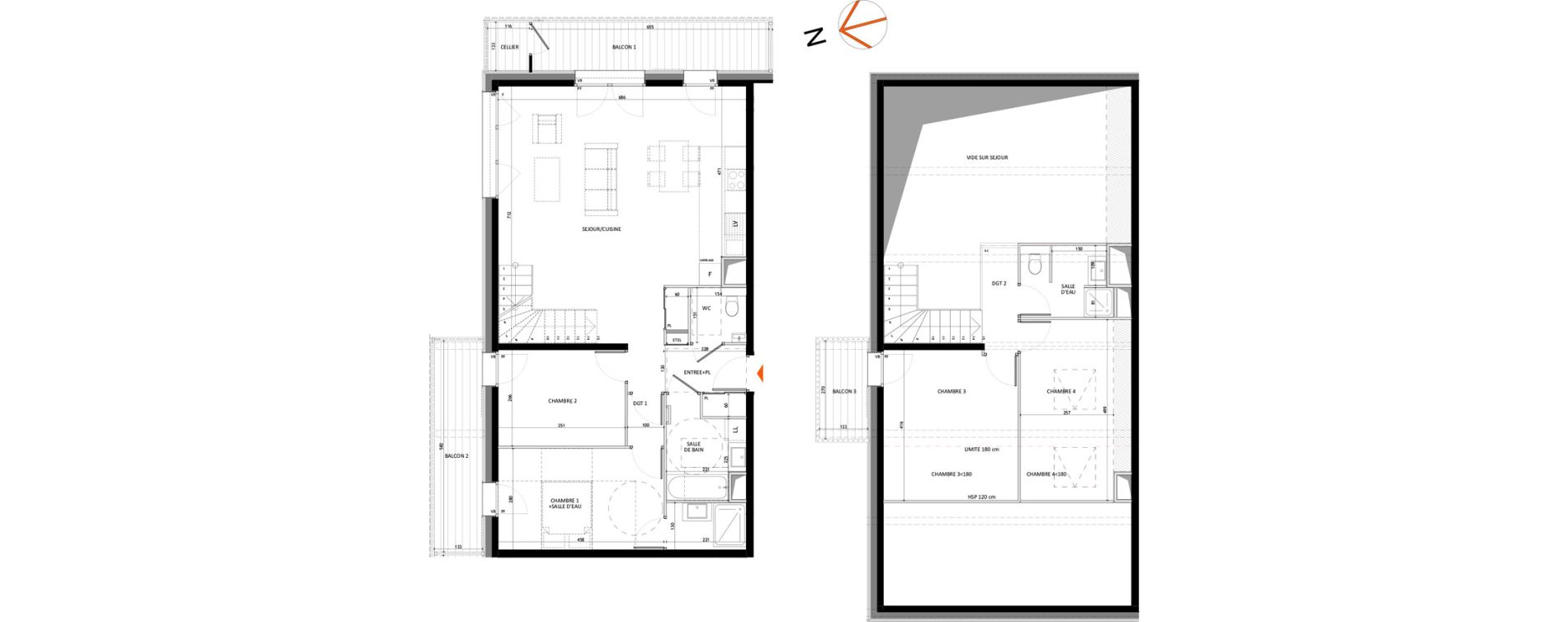 Duplex T5 de 111,06 m2 &agrave; Samo&euml;ns Centre