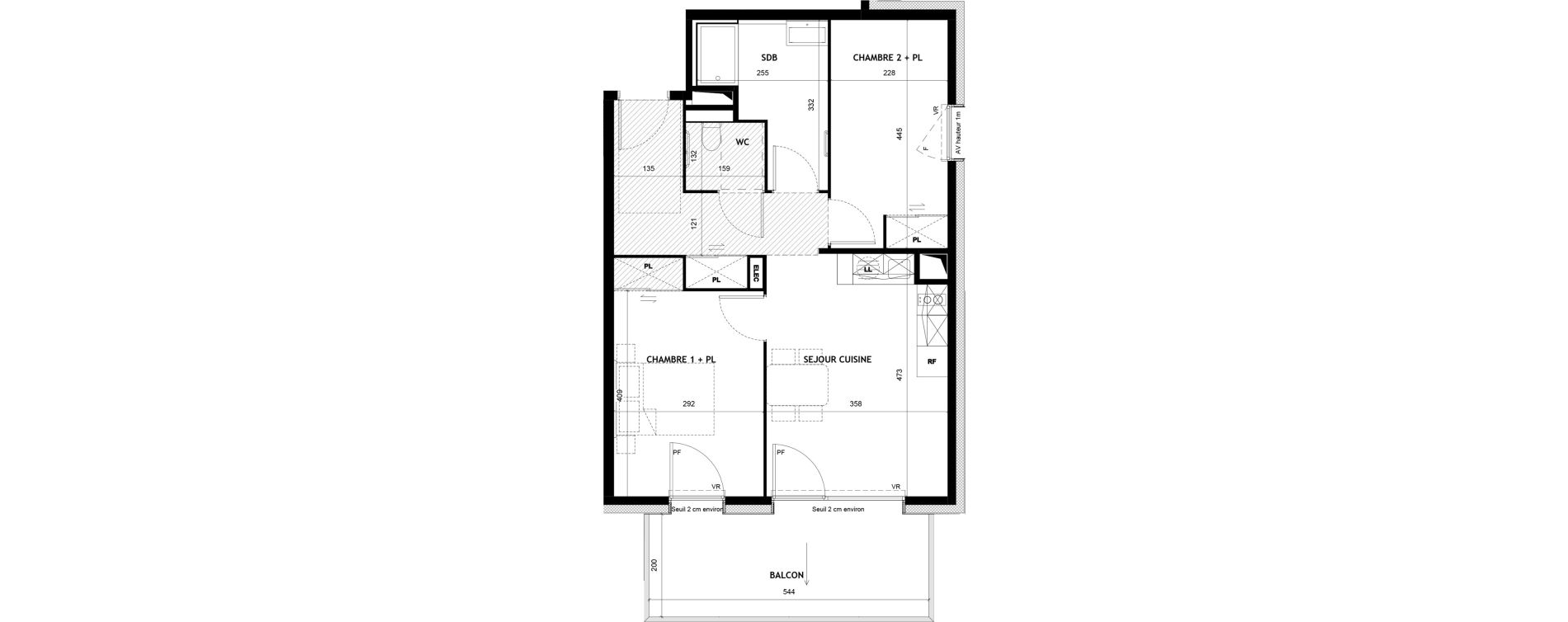 Appartement T3 meubl&eacute; de 54,24 m2 &agrave; Sciez Centre