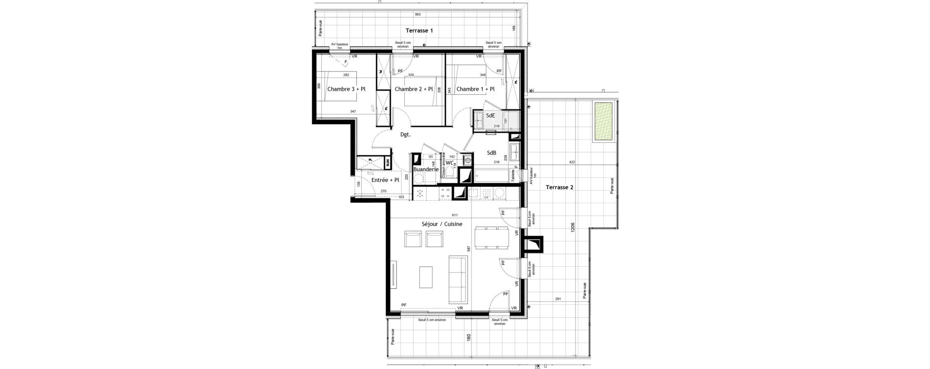 Appartement T4 de 86,68 m2 &agrave; Sciez Centre