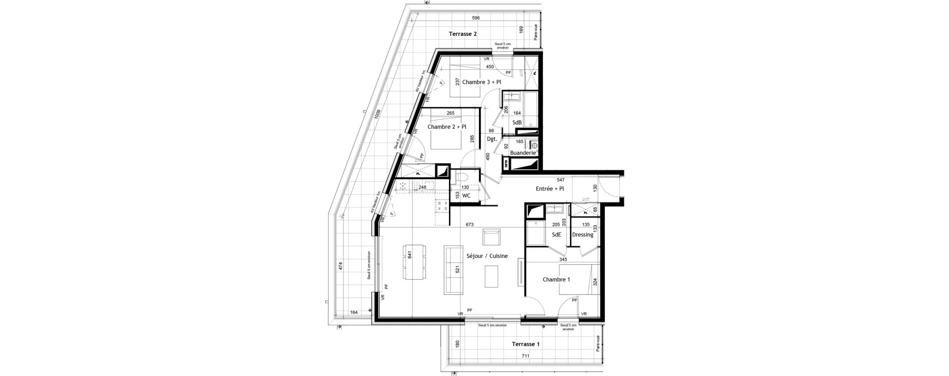 Appartement T4 de 93,12 m2 &agrave; Sciez Centre
