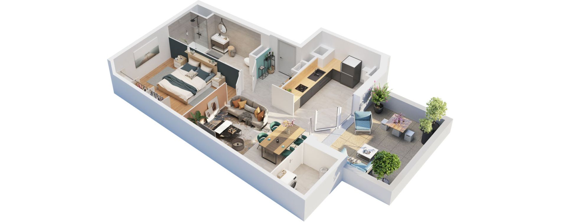 Appartement T2 de 46,10 m2 &agrave; Scionzier Centre