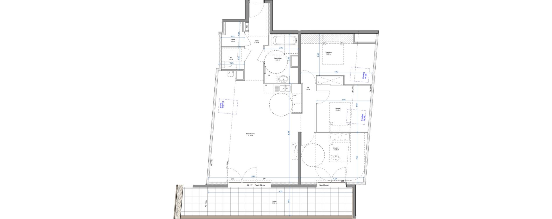 Appartement T4 de 95,65 m2 &agrave; Scionzier Centre