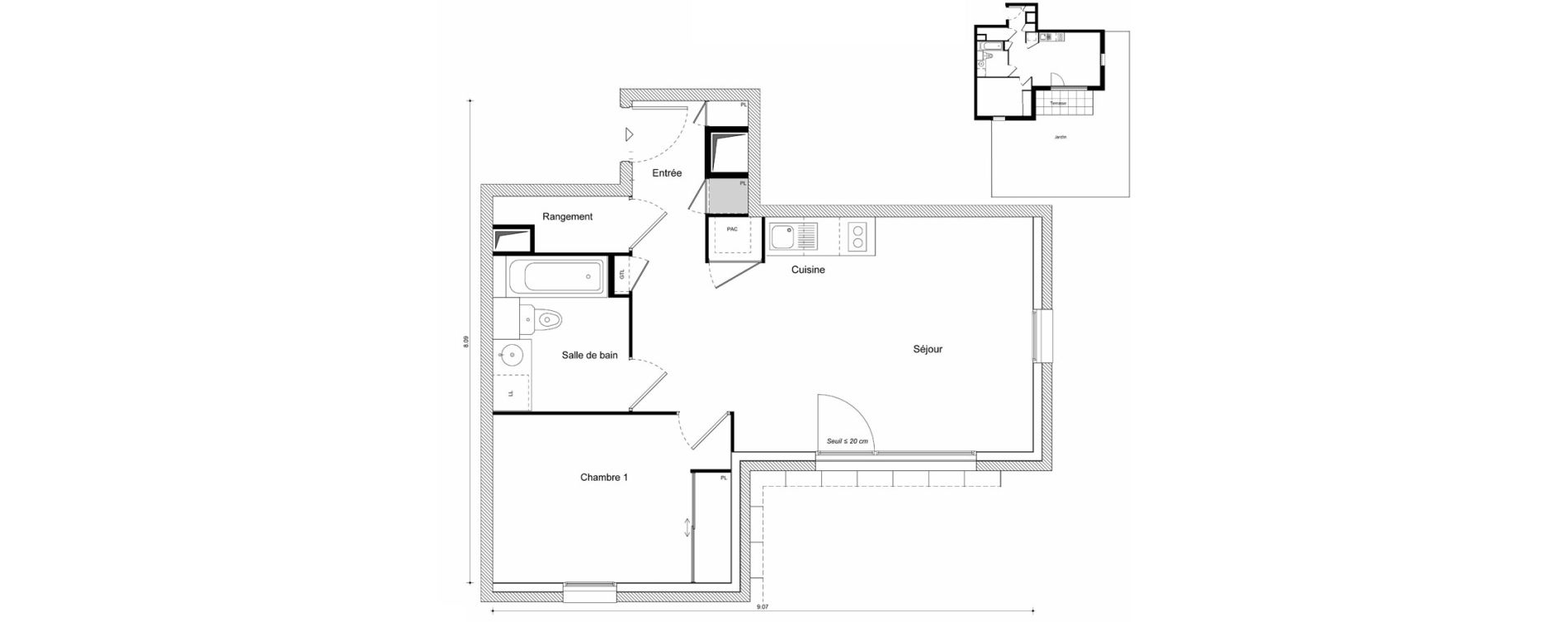 Appartement T2 de 47,28 m2 &agrave; Scionzier Centre