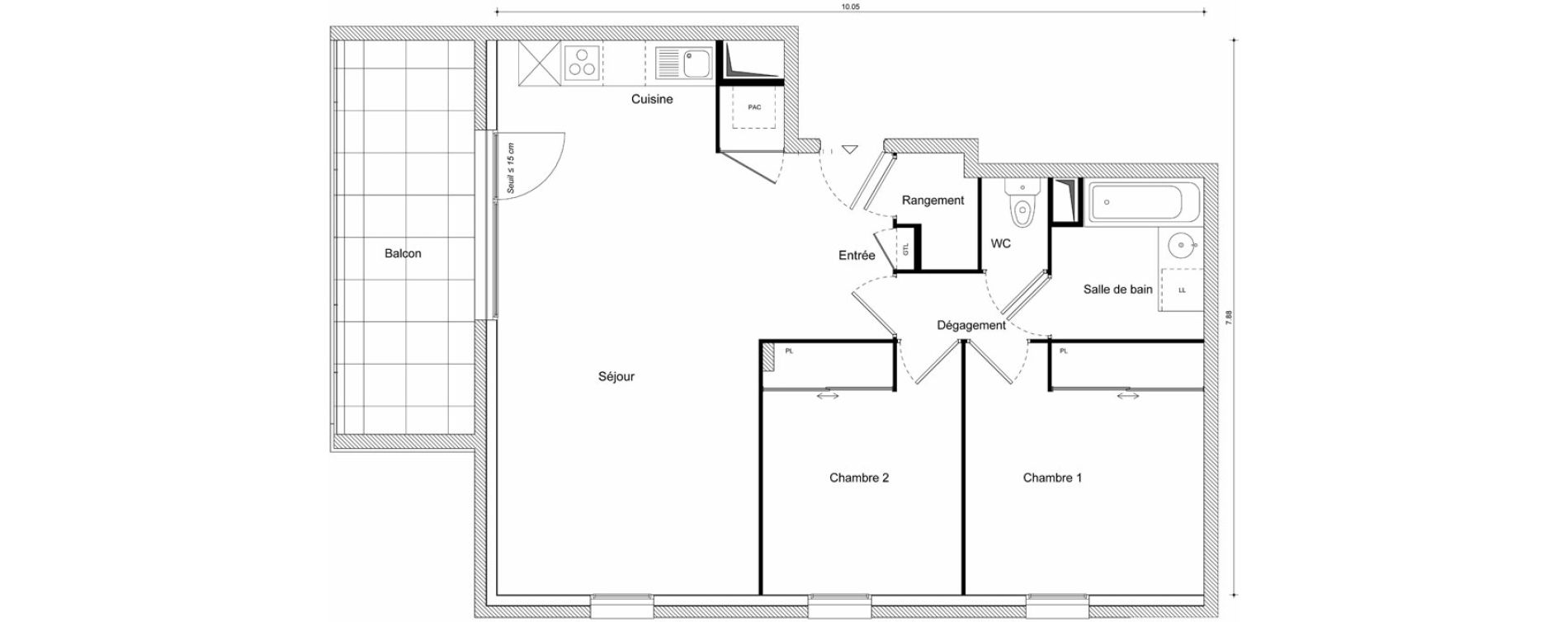 Appartement T3 de 65,97 m2 &agrave; Scionzier Centre