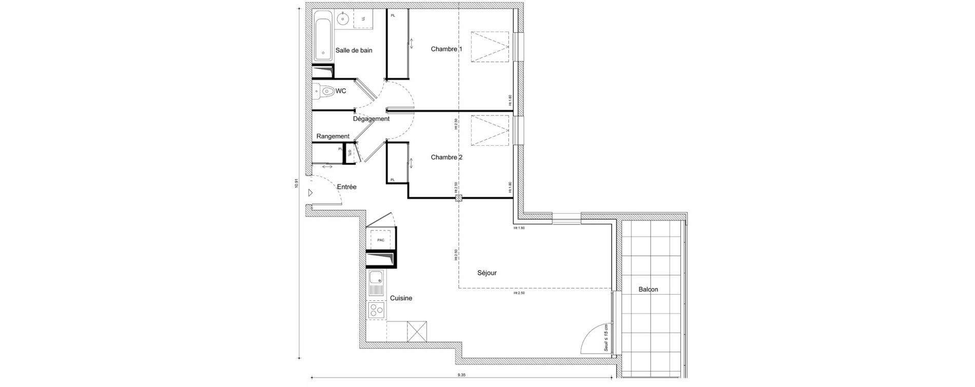Appartement T3 de 69,75 m2 &agrave; Scionzier Centre