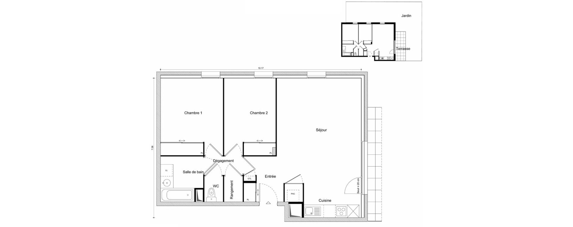 Appartement T3 de 64,30 m2 &agrave; Scionzier Centre