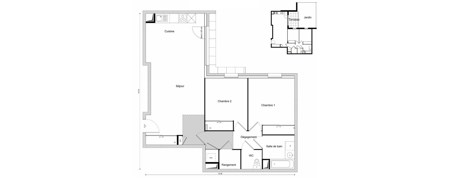 Appartement T3 de 71,56 m2 &agrave; Scionzier Centre