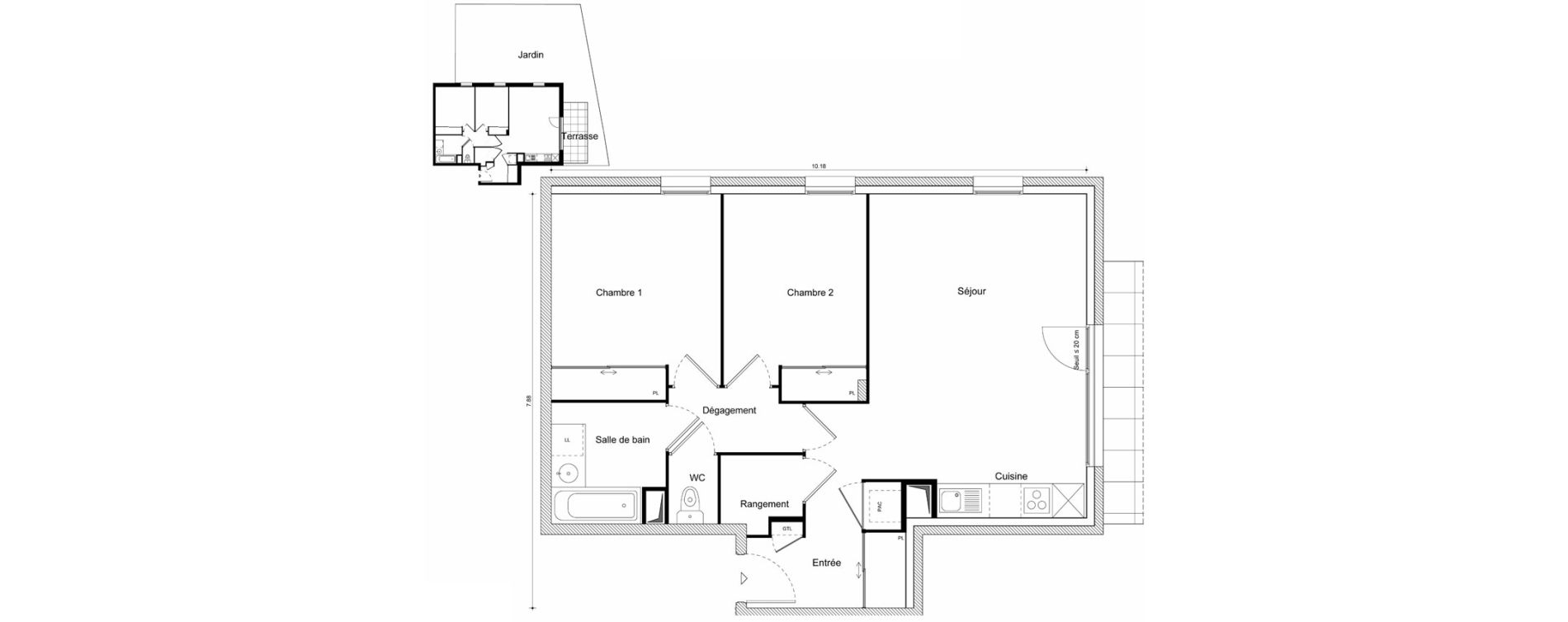 Appartement T3 de 65,93 m2 &agrave; Scionzier Centre