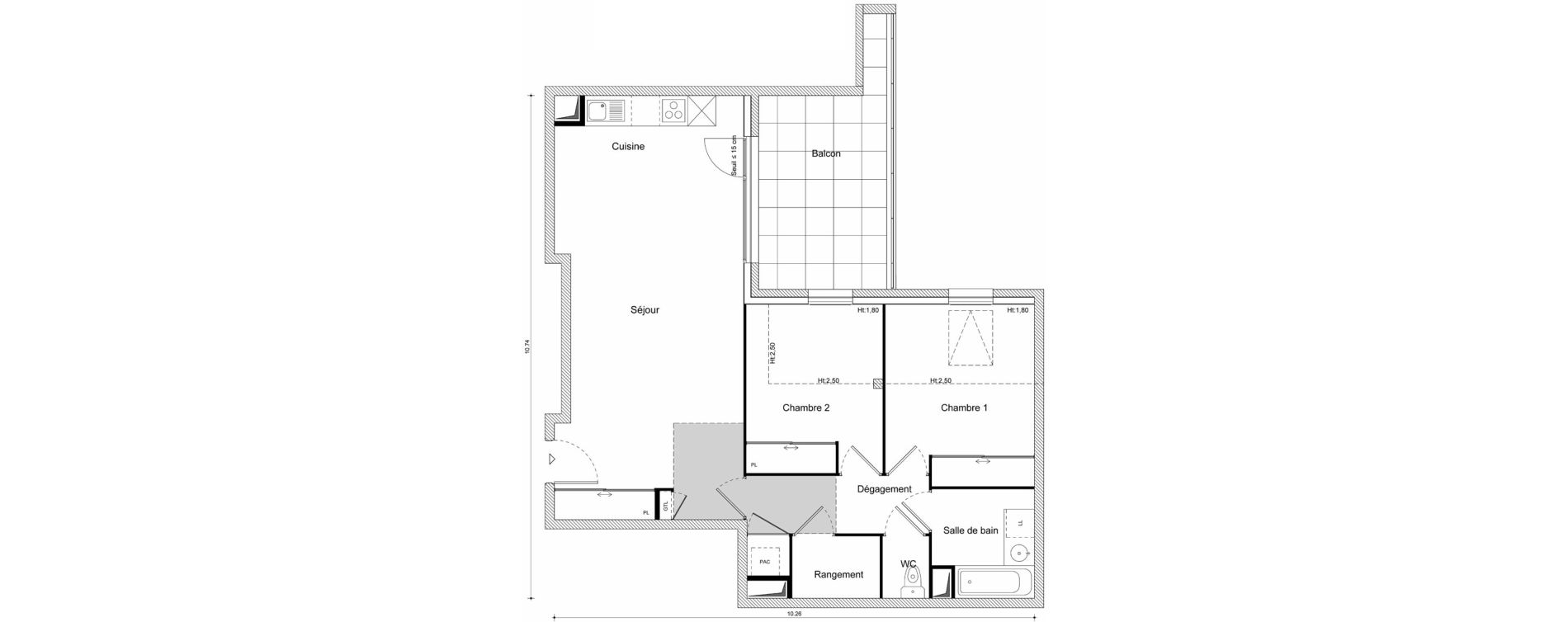Appartement T3 de 71,58 m2 &agrave; Scionzier Centre