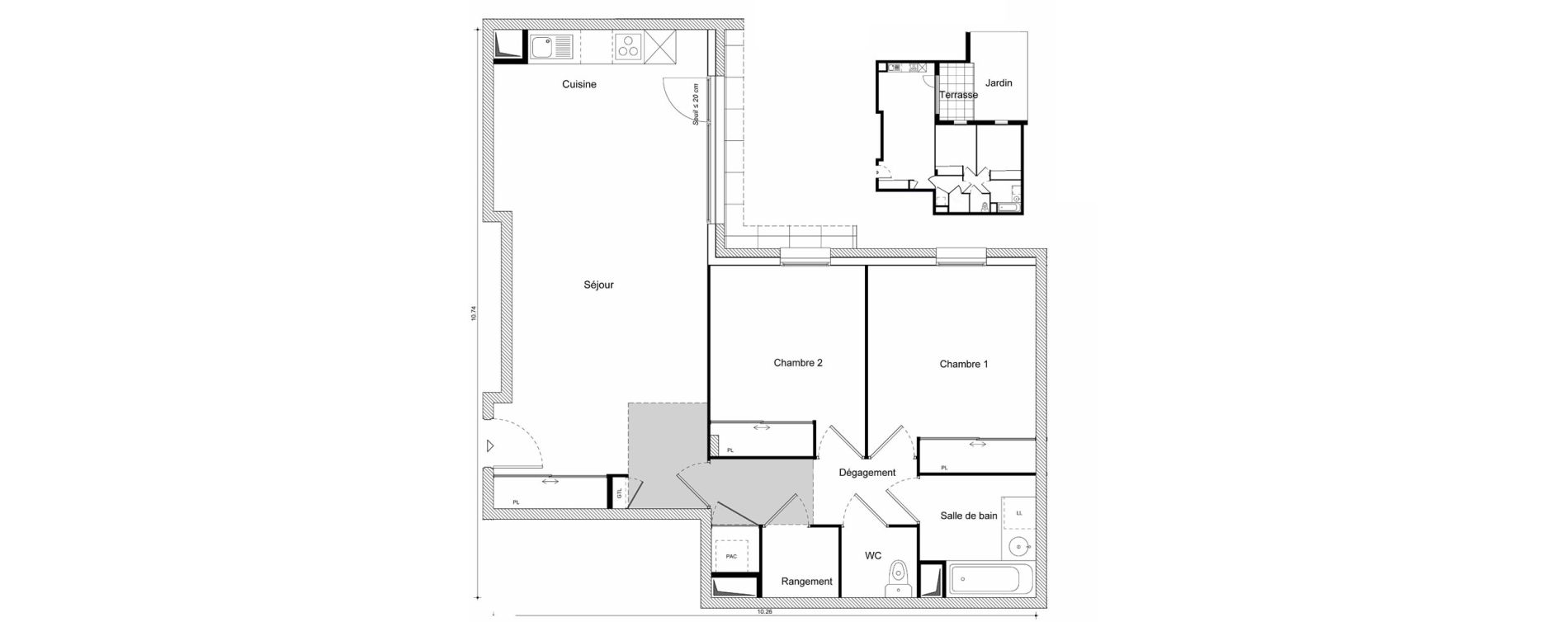 Appartement T3 de 71,57 m2 &agrave; Scionzier Centre