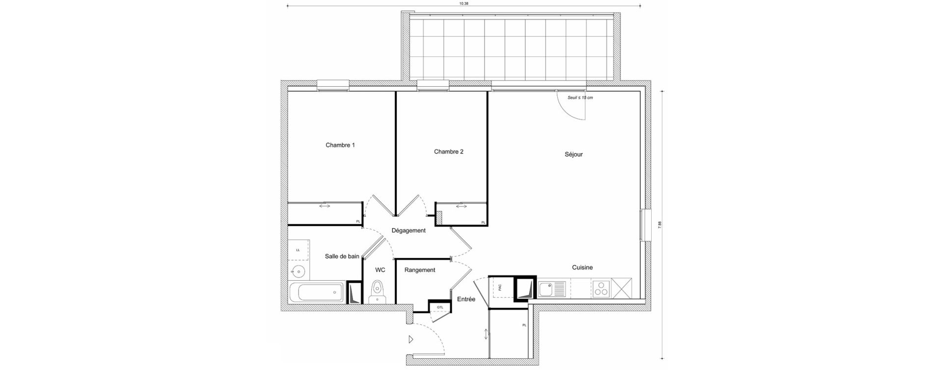 Appartement T3 de 67,60 m2 &agrave; Scionzier Centre