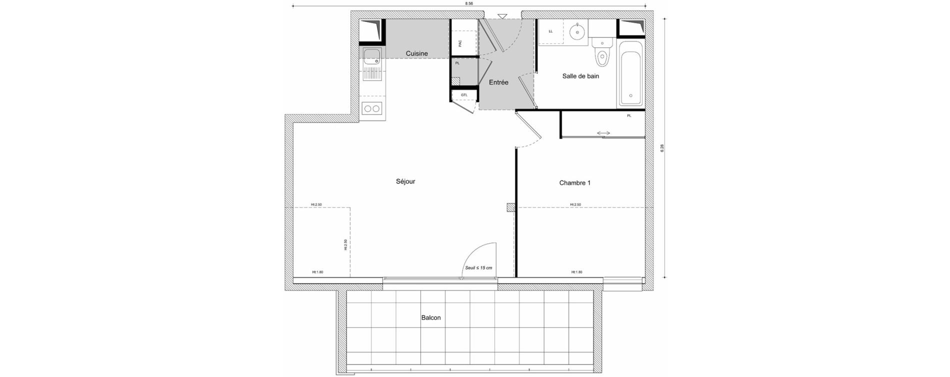 Appartement T2 de 47,99 m2 &agrave; Scionzier Centre
