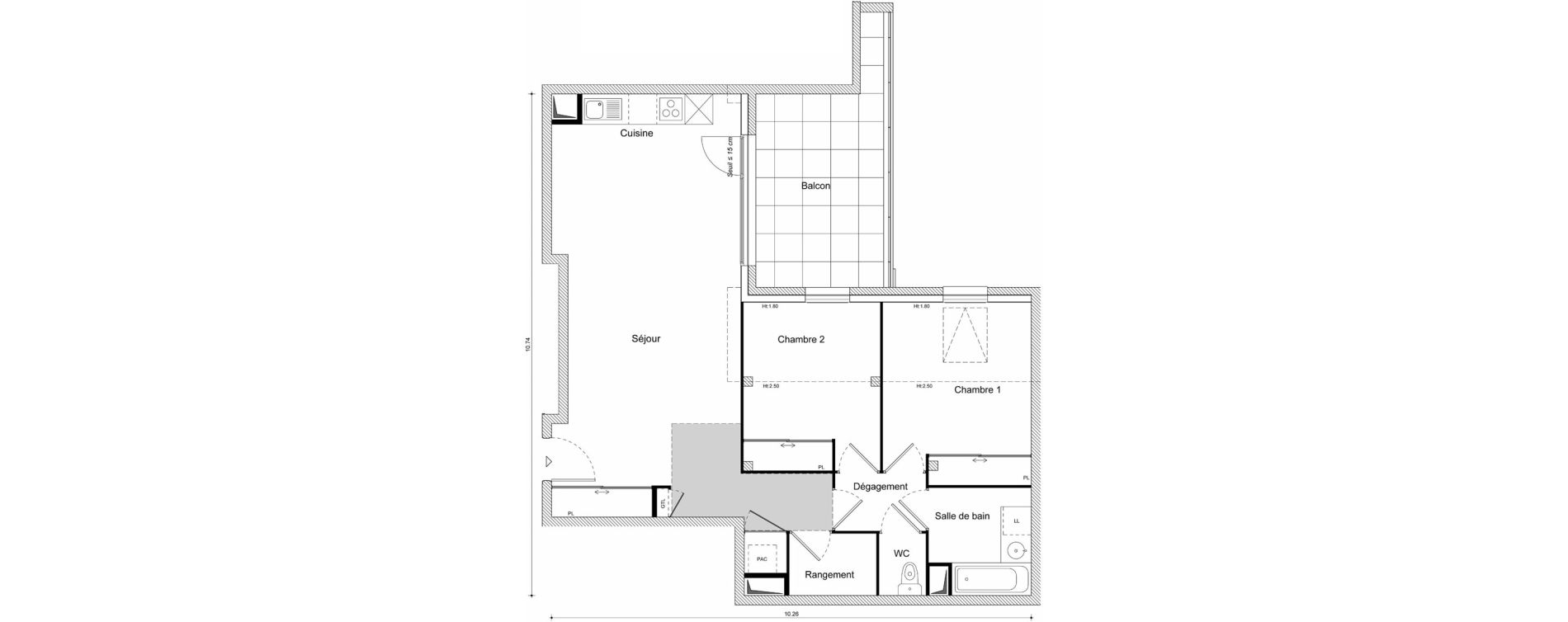 Appartement T3 de 71,46 m2 &agrave; Scionzier Centre