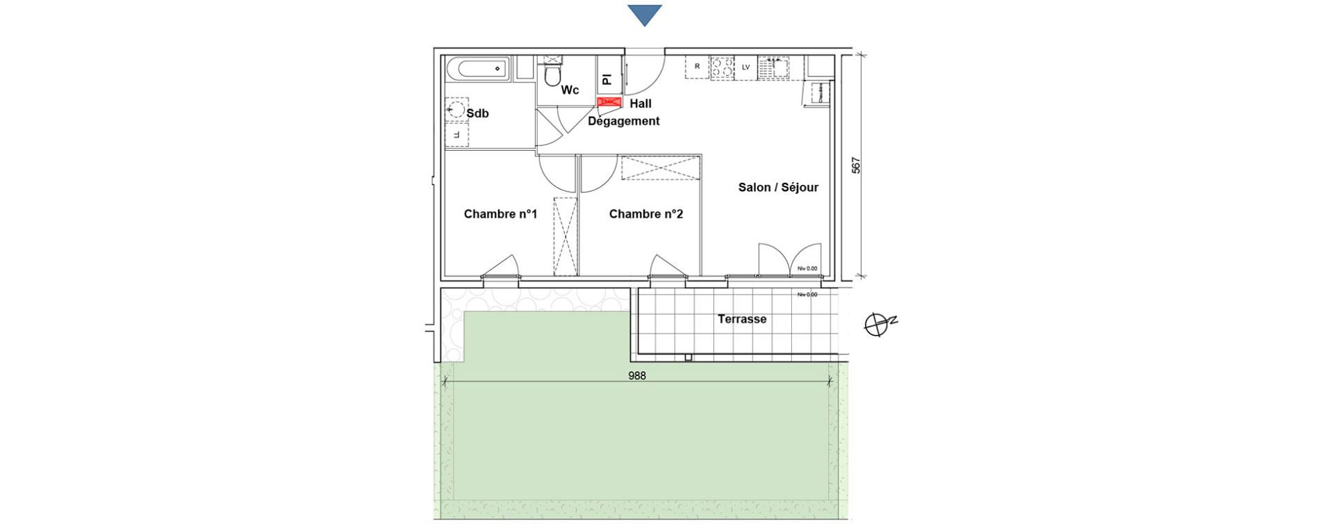 Appartement T3 de 53,99 m2 &agrave; Scionzier Centre