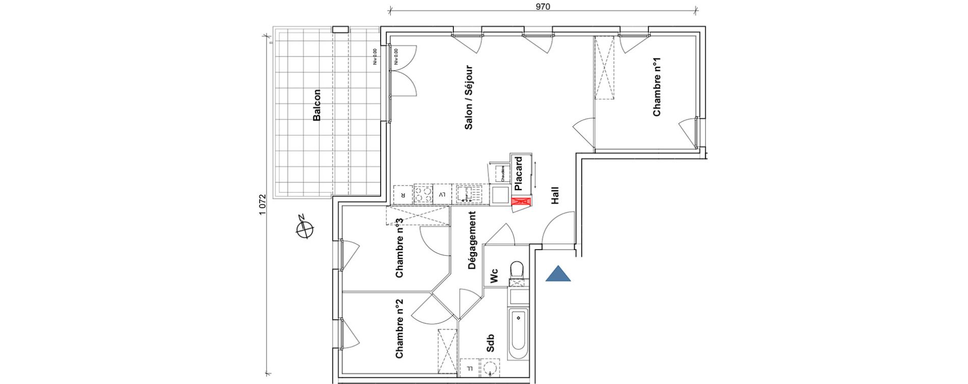 Appartement T4 de 76,82 m2 &agrave; Scionzier Centre