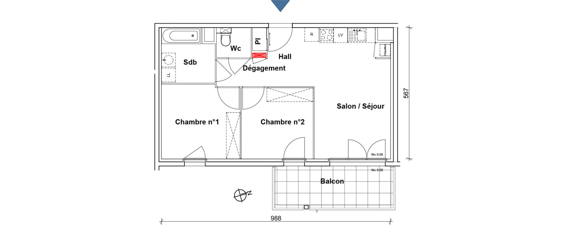 Appartement T3 de 53,99 m2 &agrave; Scionzier Centre