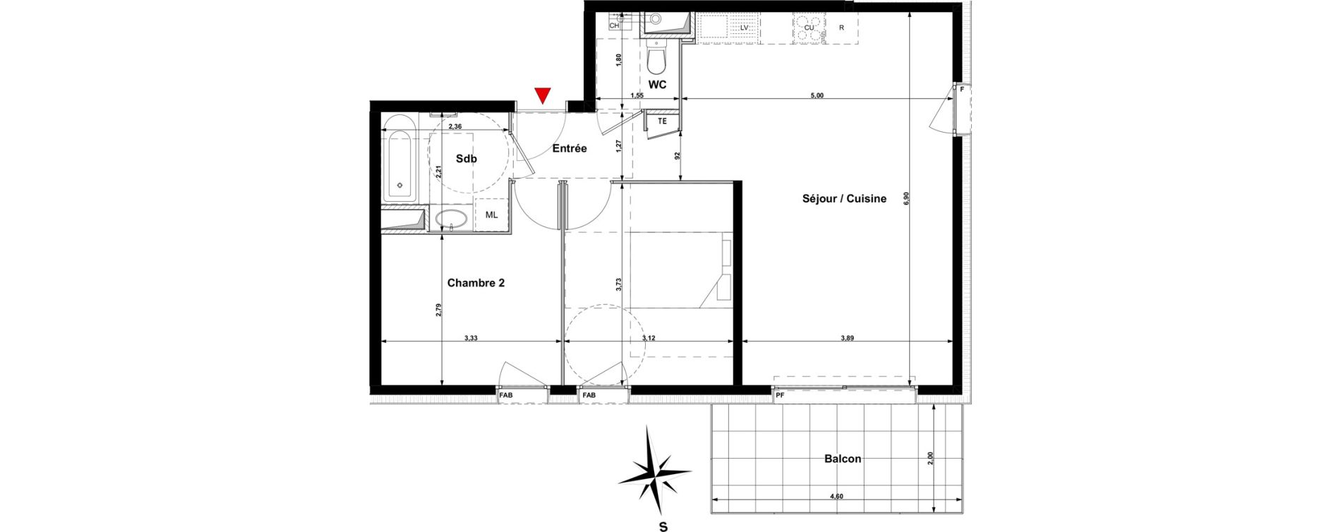 Appartement T3 de 62,85 m2 &agrave; Thonon-Les-Bains Tully - chatelard