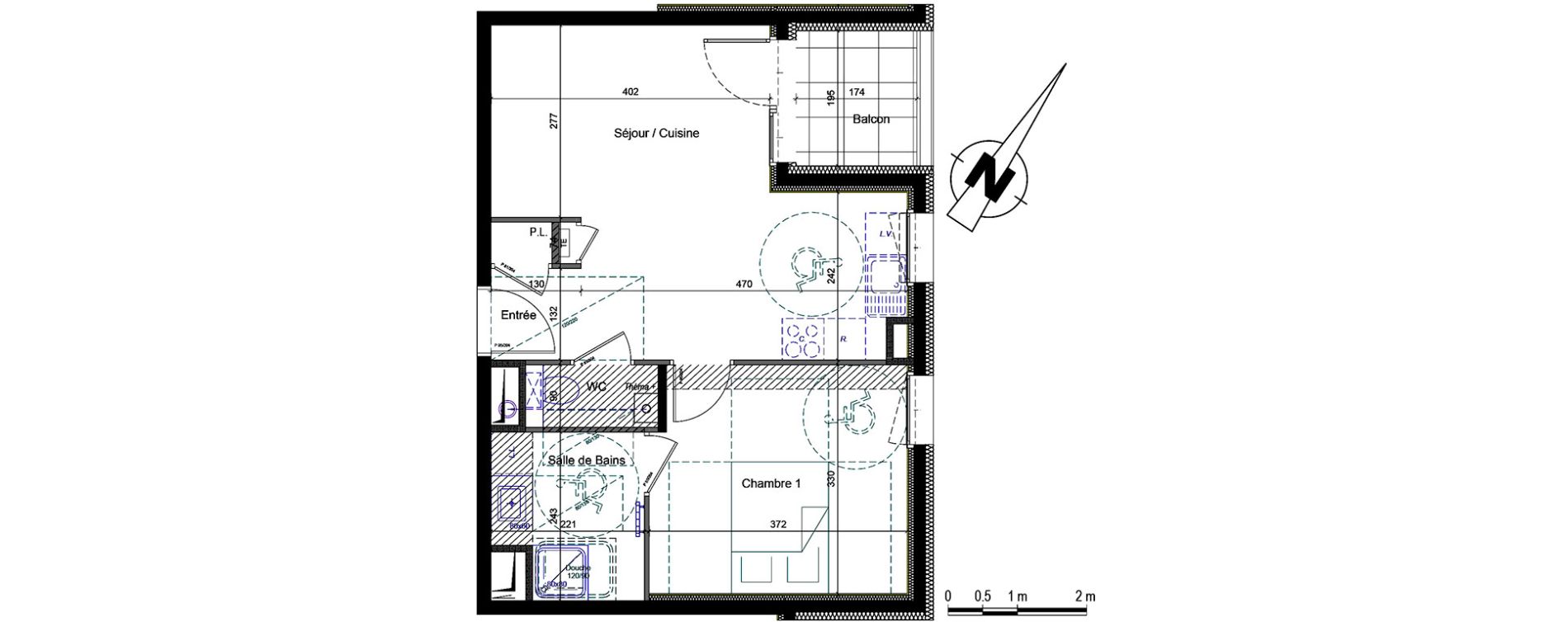 Appartement T2 de 41,99 m2 &agrave; Thonon-Les-Bains Centre