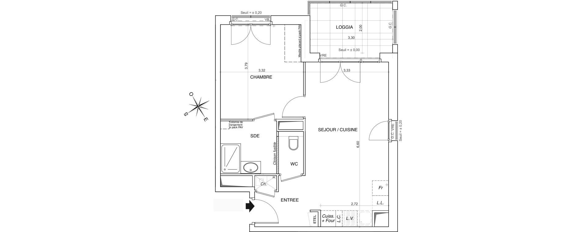Appartement T2 de 44,08 m2 &agrave; Thonon-Les-Bains Centre
