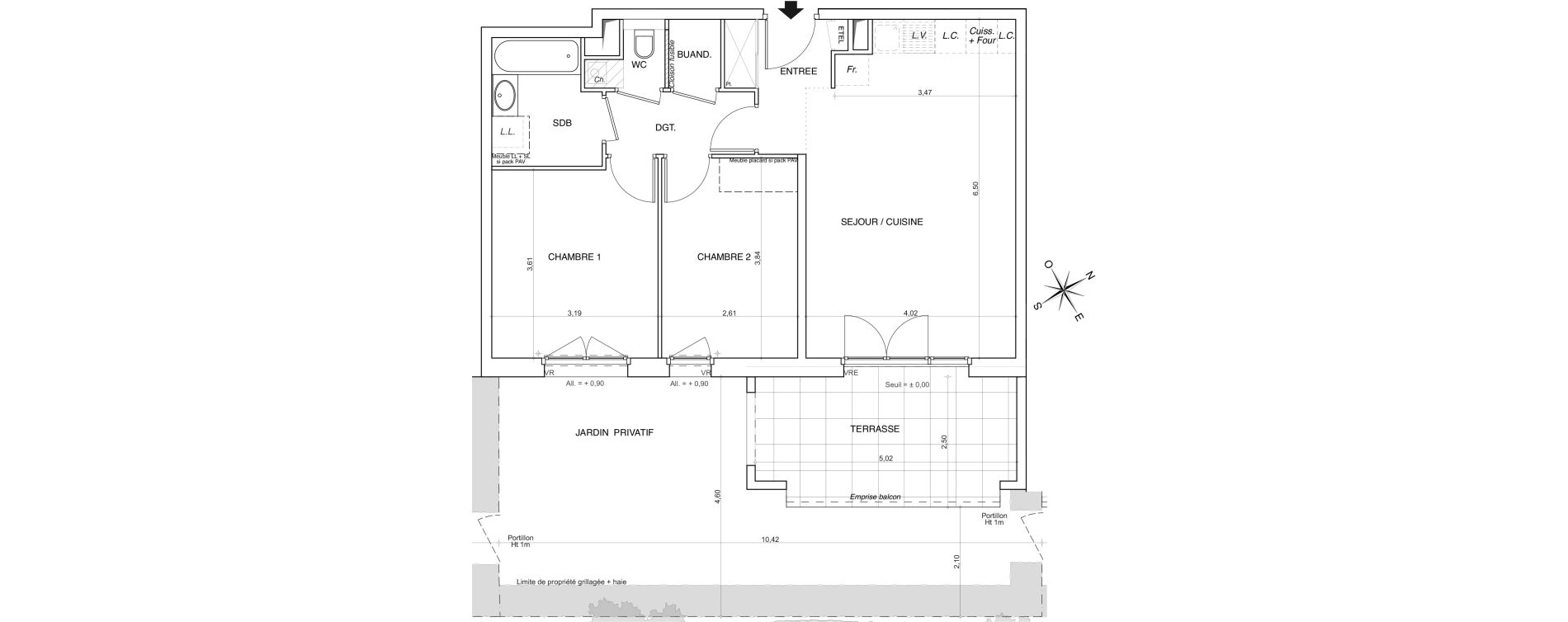 Appartement T3 de 61,46 m2 &agrave; Thonon-Les-Bains Centre
