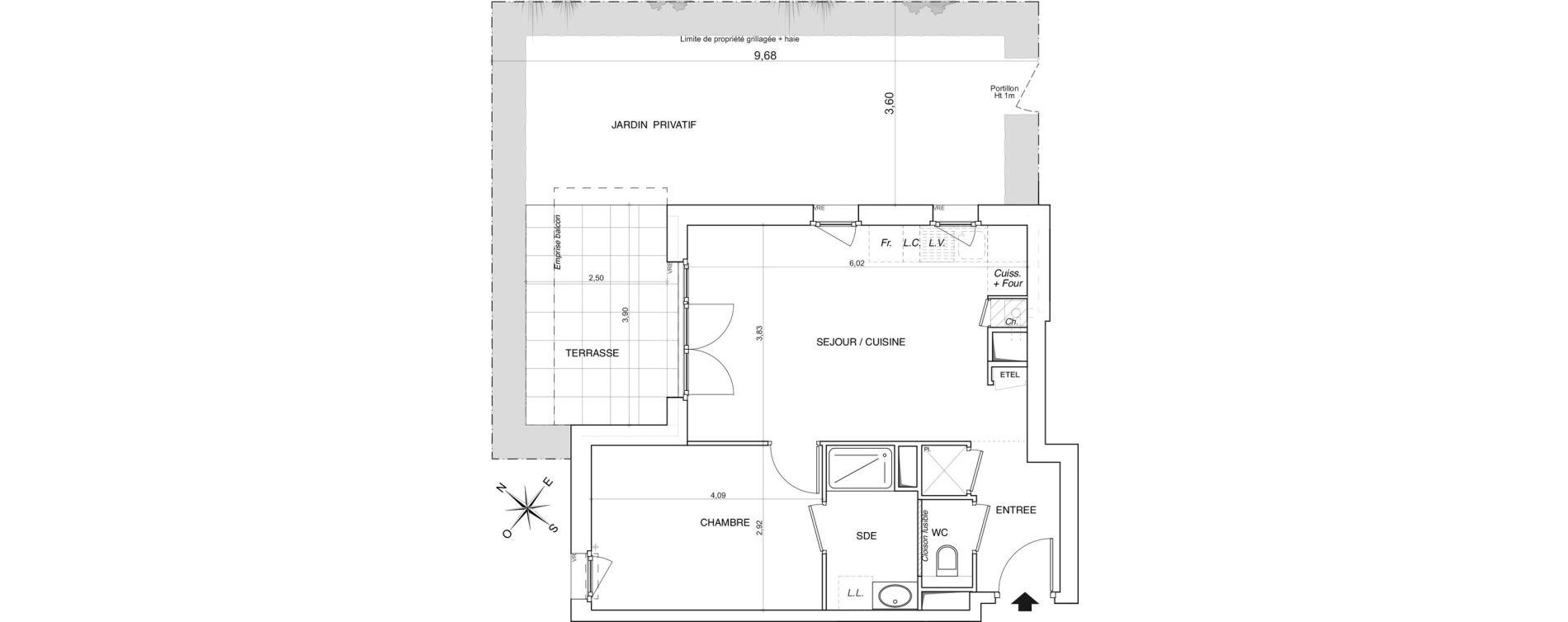Appartement T2 de 44,48 m2 &agrave; Thonon-Les-Bains Centre