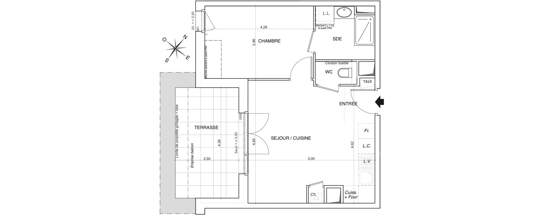 Appartement T2 de 41,36 m2 &agrave; Thonon-Les-Bains Centre