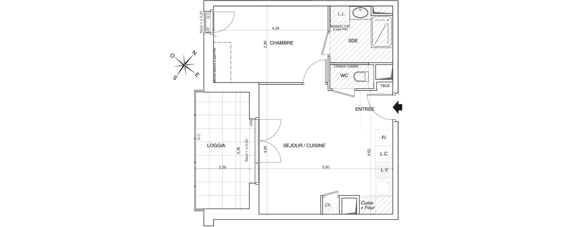 Appartement T2 de 41,36 m2 &agrave; Thonon-Les-Bains Centre