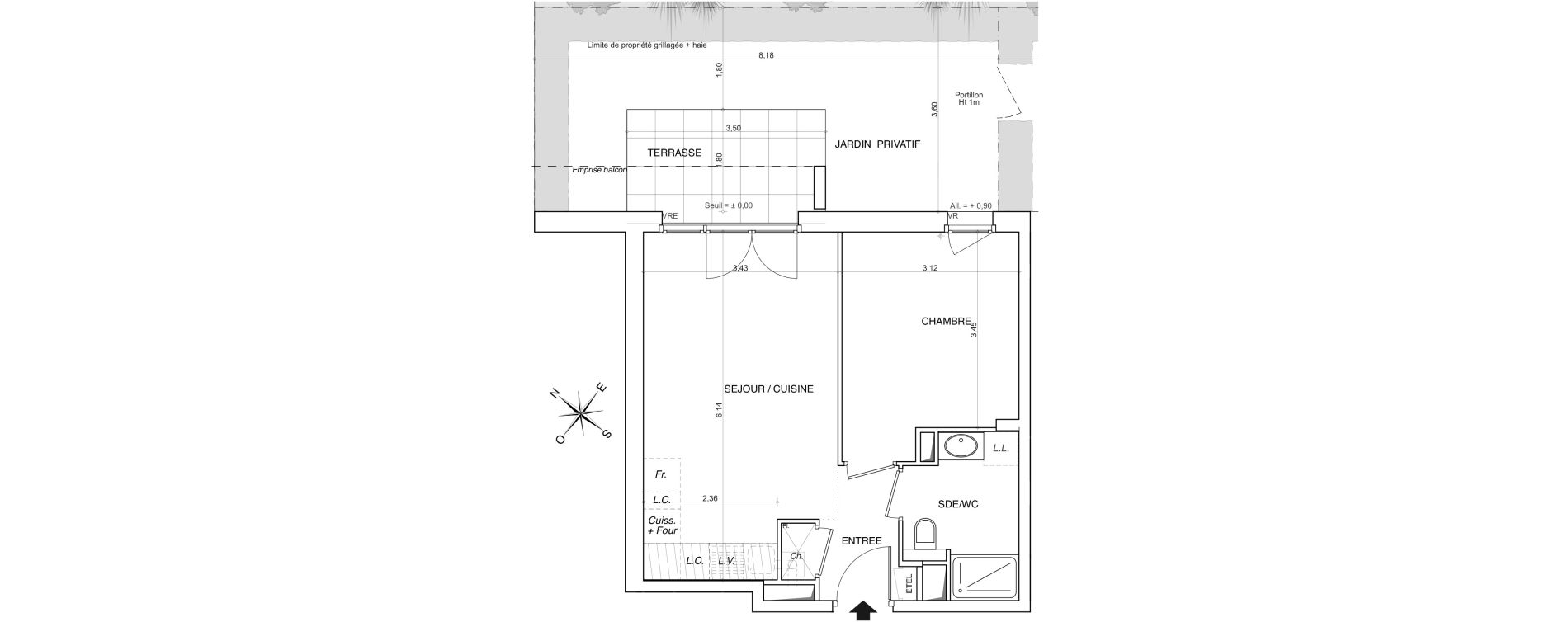 Appartement T2 de 40,05 m2 &agrave; Thonon-Les-Bains Centre