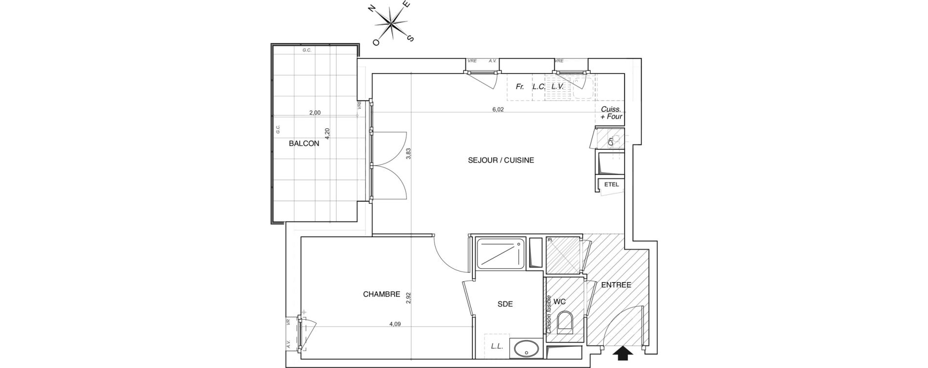 Appartement T2 de 44,48 m2 &agrave; Thonon-Les-Bains Centre