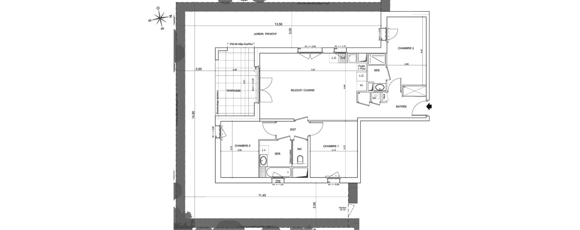Appartement T4 de 84,03 m2 &agrave; Thonon-Les-Bains Centre