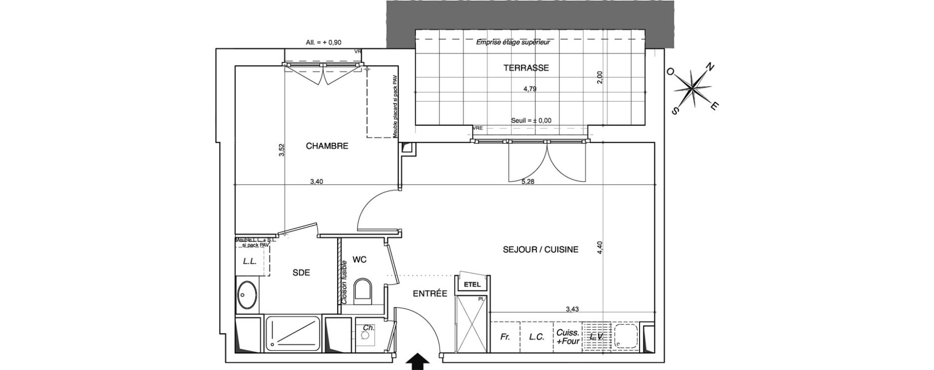 Appartement T2 de 41,37 m2 &agrave; Thonon-Les-Bains Centre