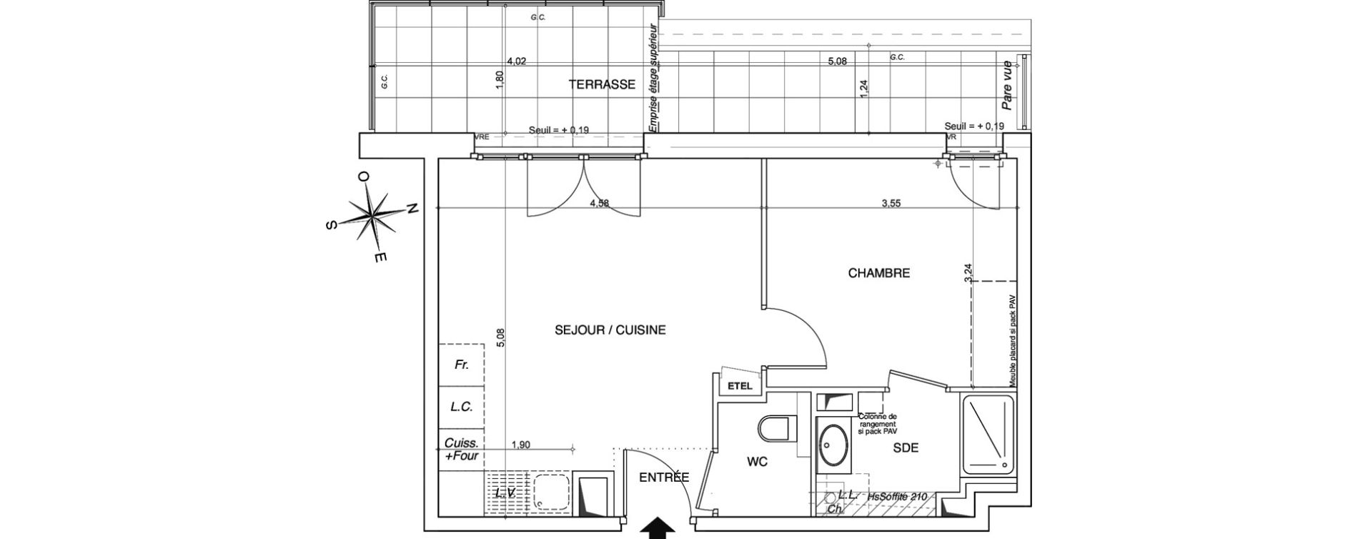 Appartement T2 de 39,28 m2 &agrave; Thonon-Les-Bains Centre