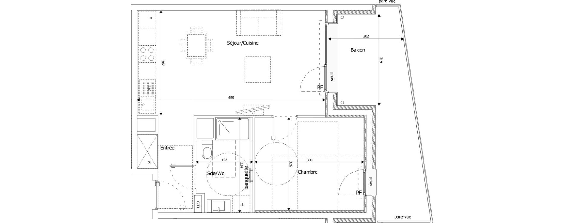 Appartement T2 de 47,37 m2 &agrave; Thonon-Les-Bains Centre ville