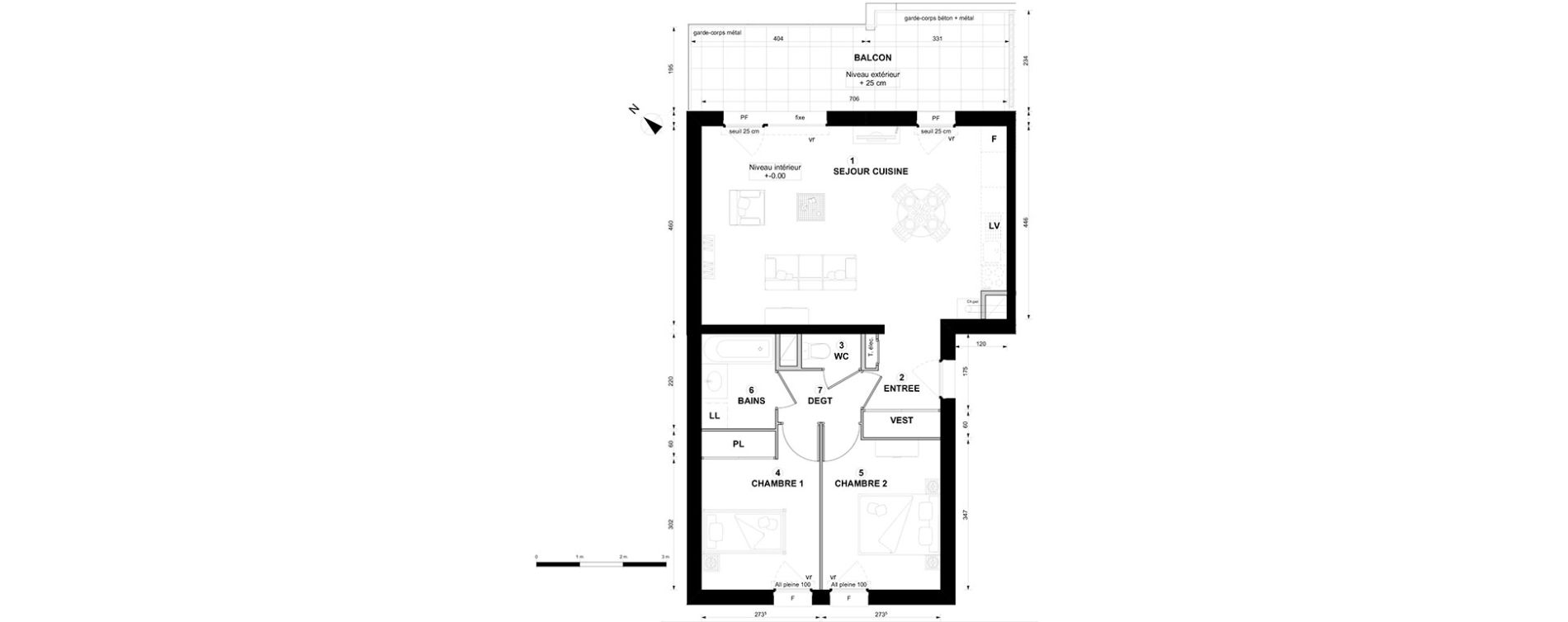 Appartement T3 de 62,82 m2 &agrave; Thonon-Les-Bains Centre