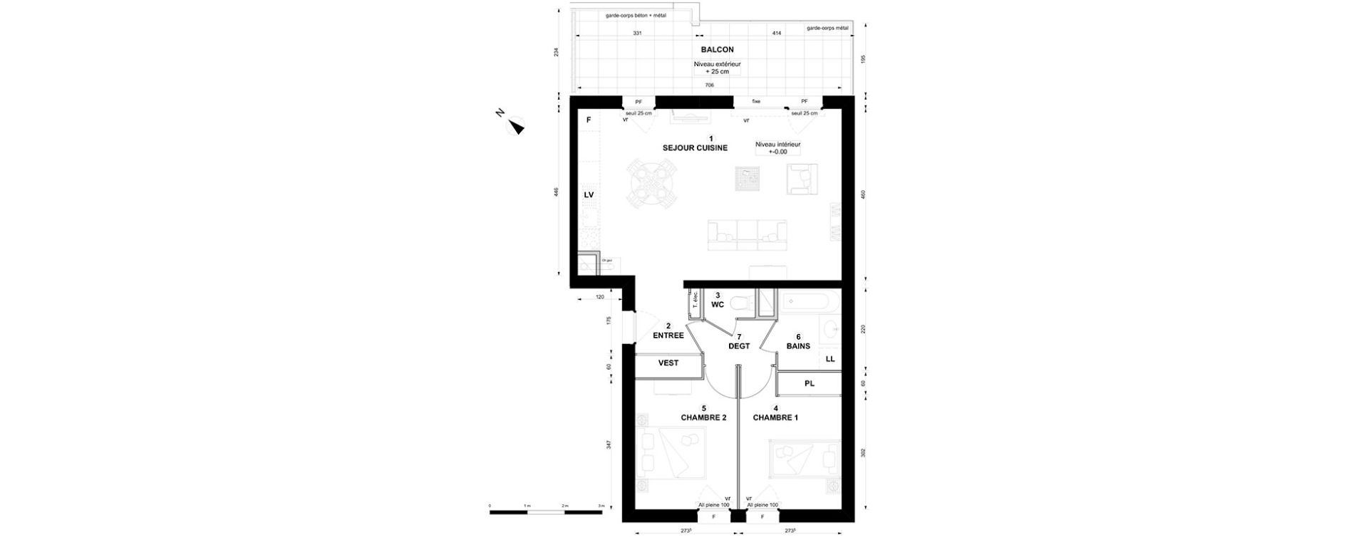 Appartement T3 de 62,82 m2 &agrave; Thonon-Les-Bains Centre