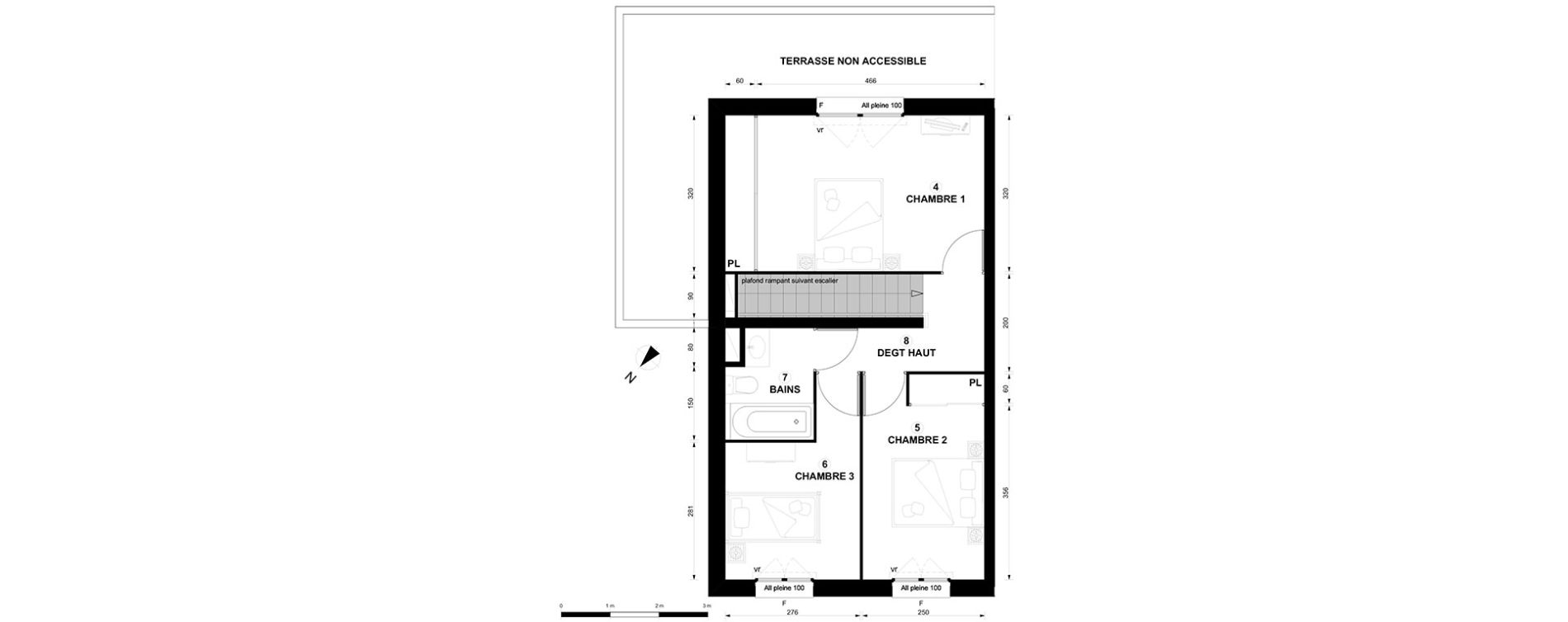 Duplex T4 de 80,18 m2 &agrave; Thonon-Les-Bains Centre