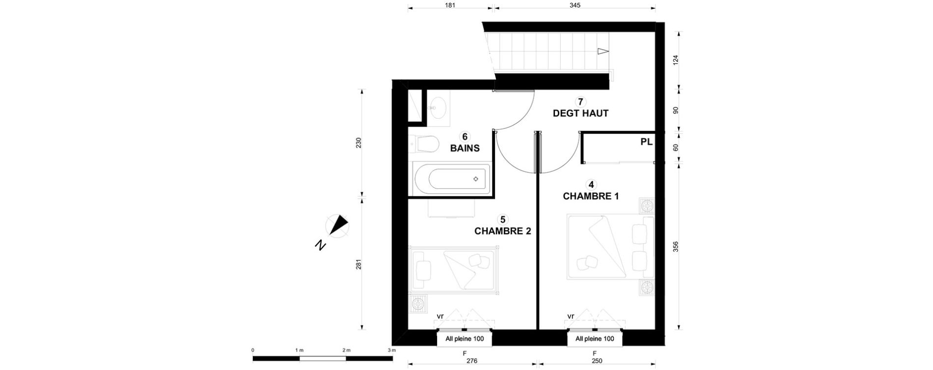 Duplex T3 de 66,28 m2 &agrave; Thonon-Les-Bains Centre