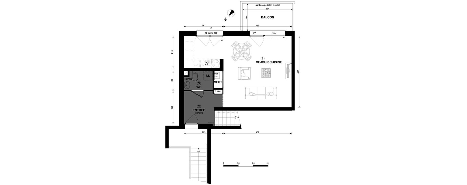Duplex T4 de 80,30 m2 &agrave; Thonon-Les-Bains Centre