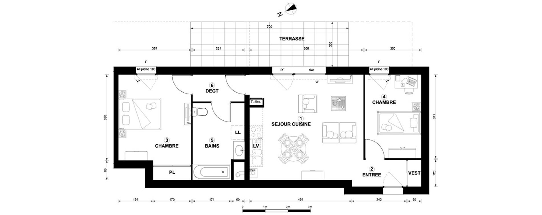 Appartement T3 de 59,56 m2 &agrave; Thonon-Les-Bains Centre