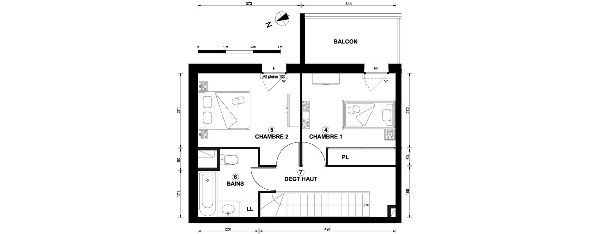 Appartement T3 de 52,89 m2 &agrave; Thonon-Les-Bains Centre