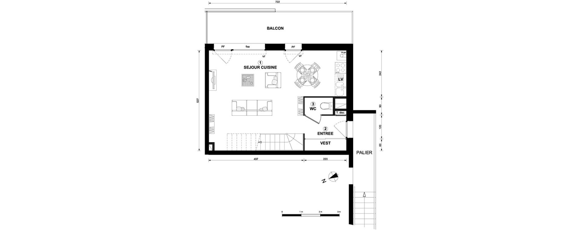 Appartement T2 de 42,35 m2 &agrave; Thonon-Les-Bains Centre