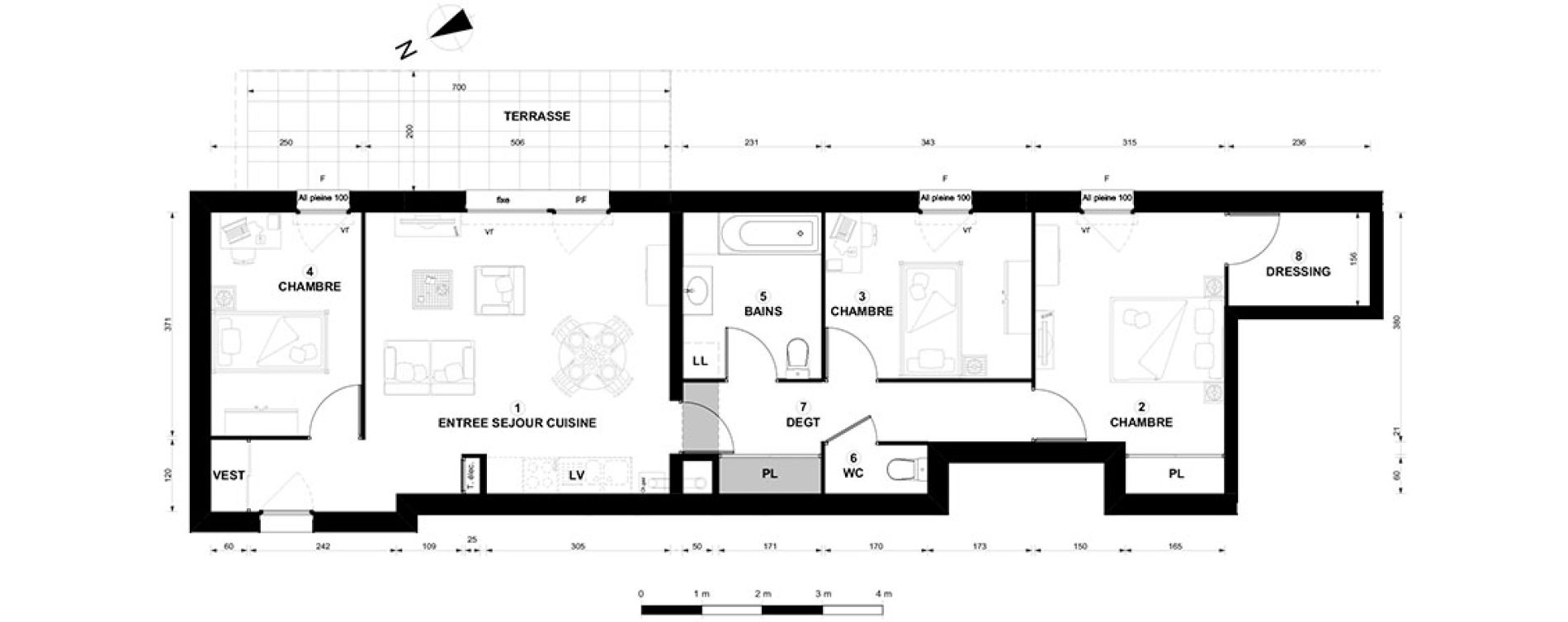 Appartement T4 de 77,21 m2 &agrave; Thonon-Les-Bains Centre