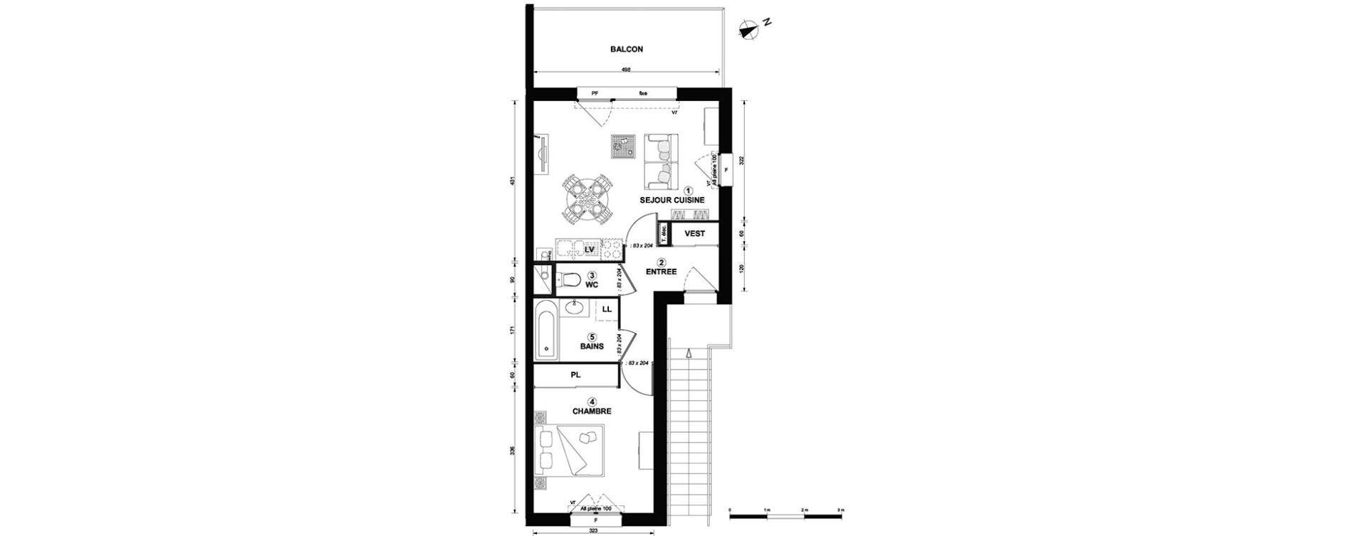 Appartement T2 de 43,10 m2 &agrave; Thonon-Les-Bains Centre
