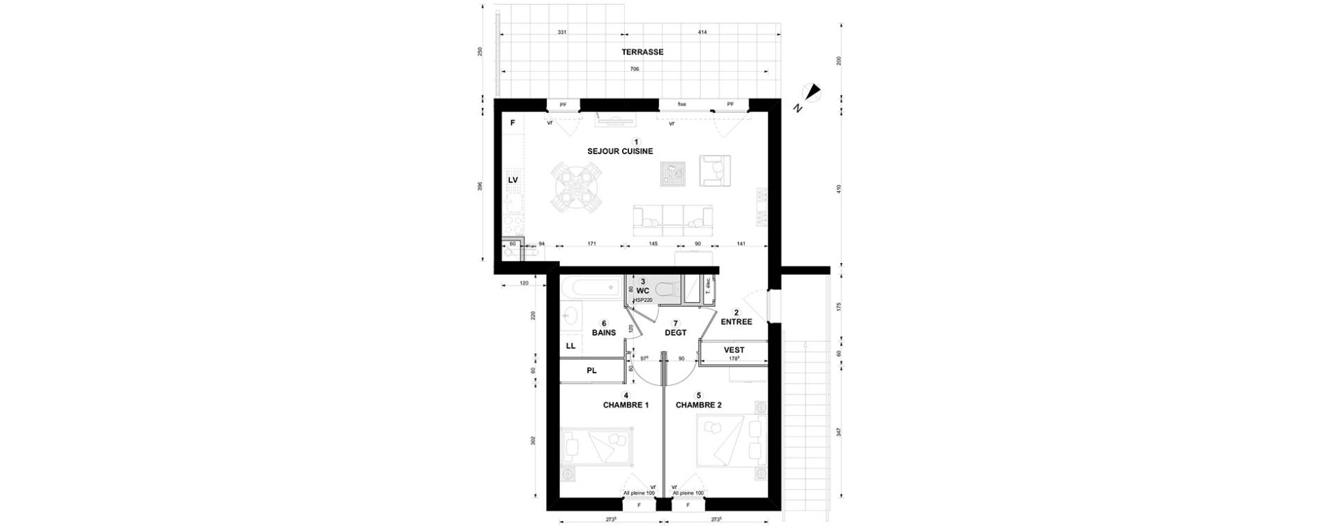 Appartement T3 de 59,33 m2 &agrave; Thonon-Les-Bains Centre