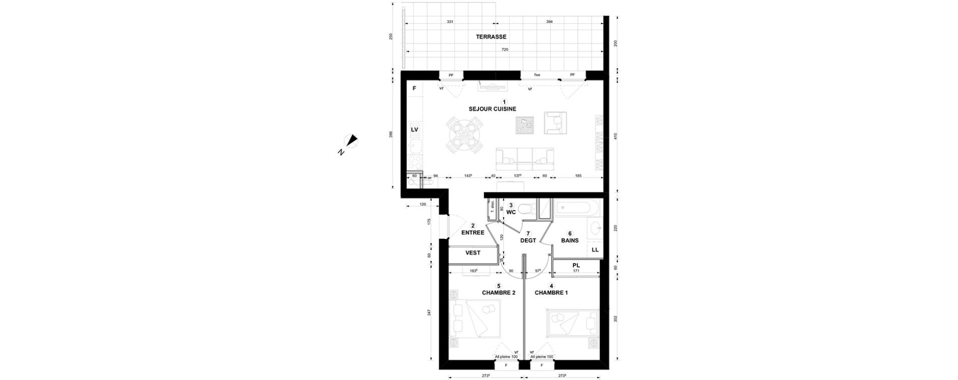 Appartement T3 de 60,17 m2 &agrave; Thonon-Les-Bains Centre