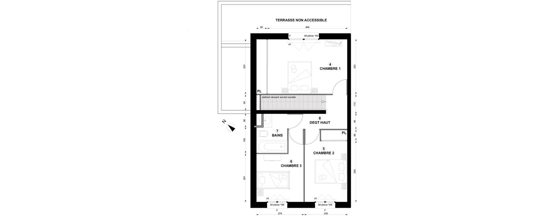 Duplex T4 de 80,27 m2 &agrave; Thonon-Les-Bains Centre