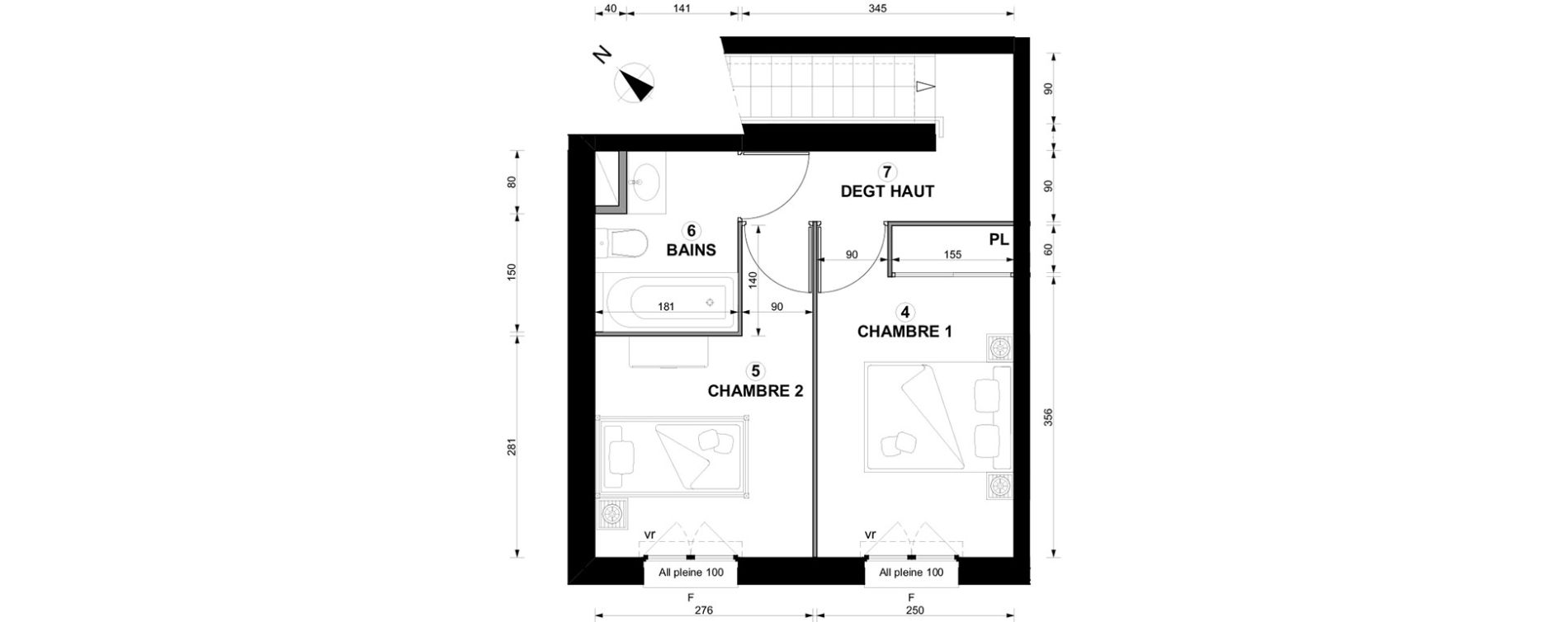 Duplex T3 de 66,38 m2 &agrave; Thonon-Les-Bains Centre