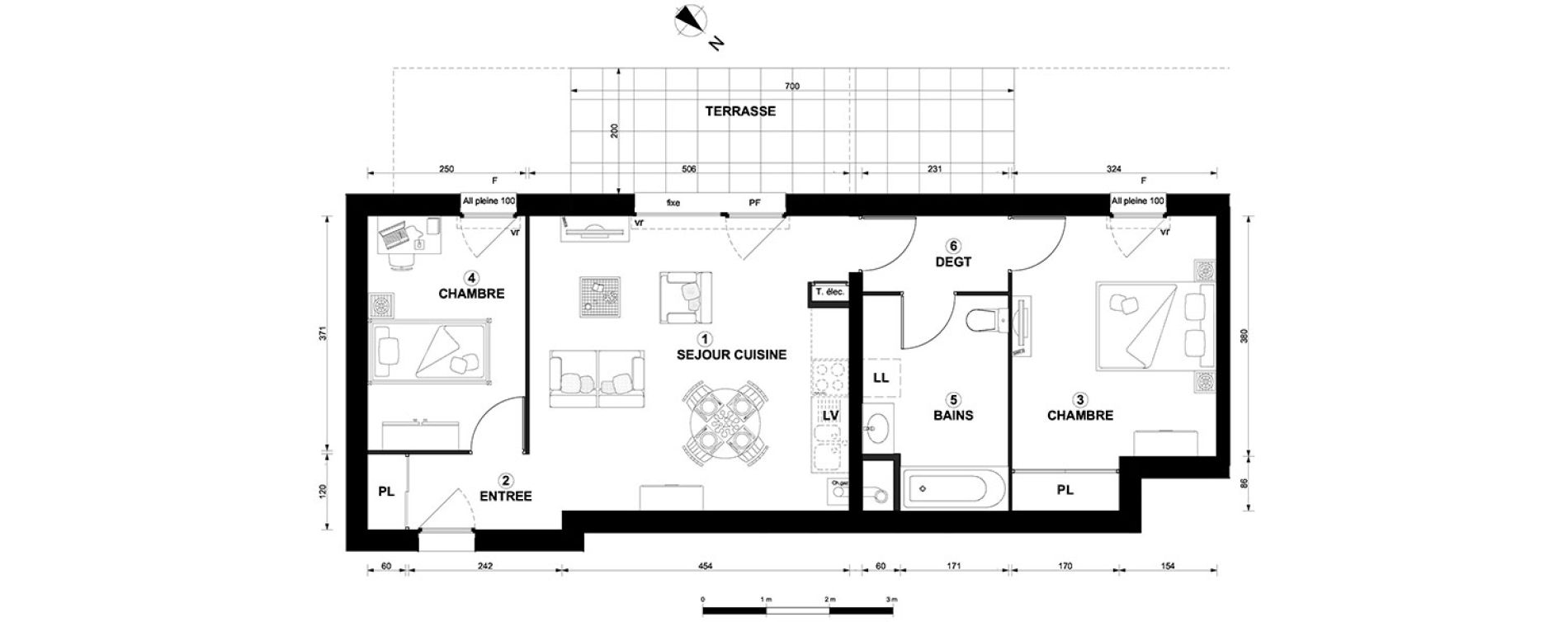 Appartement T3 de 59,56 m2 &agrave; Thonon-Les-Bains Centre